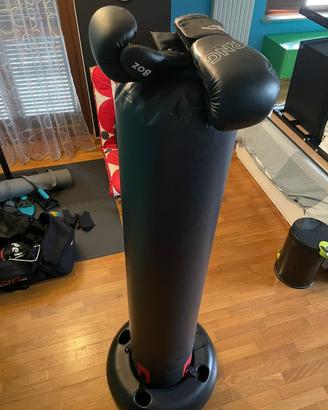 Boxing machine adulto 100 gonfiabile nero e guanti