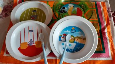 Piatti pappa bambino set 4 pezzi