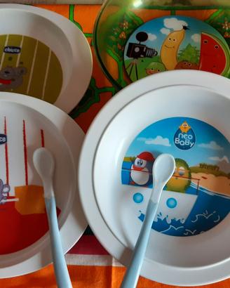 Piatti pappa bambino set 4 pezzi