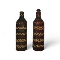 Coppia di Borracce/Bottiglie Etniche Vintage 