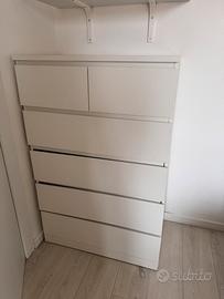 Cassettiera Malm Ikea bianca