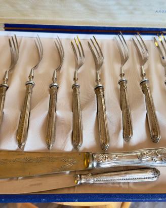 12 forchettine in argento 800