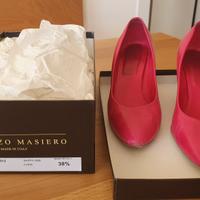 Scarpe donna con tacco fucsia