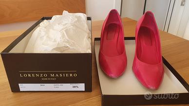 Scarpe donna con tacco fucsia