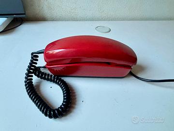 Telefono vintage SIP rosso anni 80 face standard
