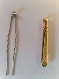 Fermacravatta vintage e spilla