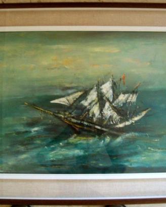 PIERO GARINO (1922 - 2009) NAVE - PITTURA AD OLIO