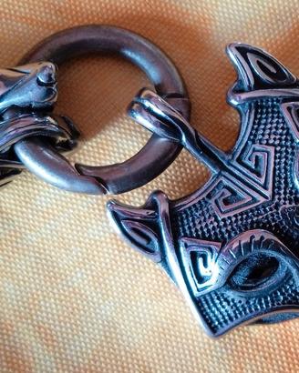 Set Biker / Vichingo Uomo - Collana Lupo Norreno