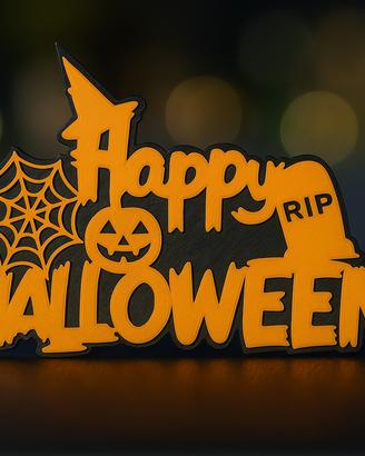 Targhetta “Happy Halloween” in 3D