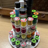 Pesca a mosca - espositore porta filamenti in plex