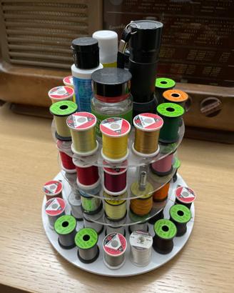 Pesca a mosca - espositore porta filamenti in plex