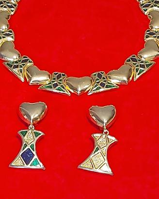 Splendida parure Collana e orecchini