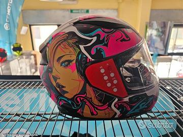 Casco integrale ls2 rapid II cyberg purple cyan
