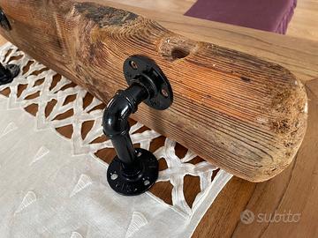 Mensola artigianale in legno di mare, stile ind.le