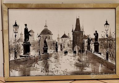 Dipinto Ponte Carlo di Praga