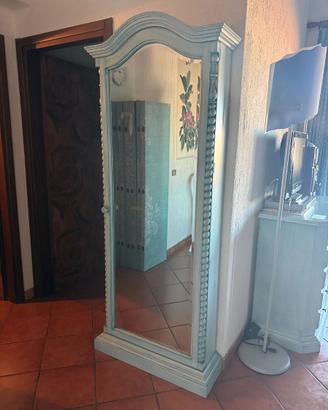 Mobile armadio con specchio e ripiani – legno deco