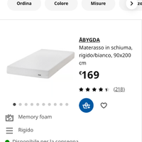 Letto Ikea singolo con materasso abigda