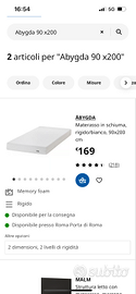Letto Ikea singolo con materasso abigda