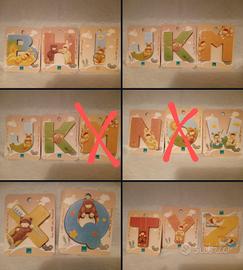 lettere  alfabeto Thun in legno