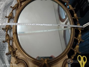 specchiera antica cornice in ferro battuto 