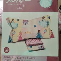 completo letto singolo 100% cotone principesse