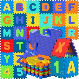 tappetino gomma puzzle bimbi