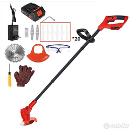 Decespugliatore a batteria NUOVO con ruote e lame