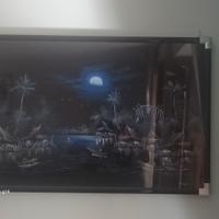 disegno con cornice nera laccata