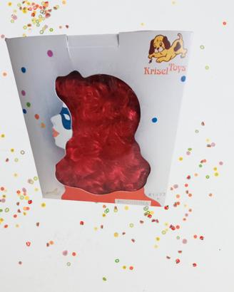 parrucca da clown rossa e riccia 