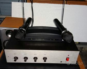 Amplificatore ambiente con microfono wireless