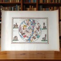 Planisfero celeste Cassini 70 x 50 stampa antica
