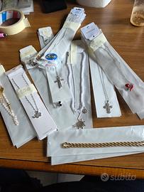 21 pz collane in acciaio  miste 