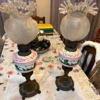 Coppia di lampade da tavolo vintage in ceramica .