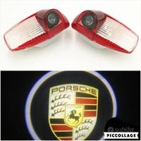 Proiettori Porsche logo LED sottoporta L cortesia