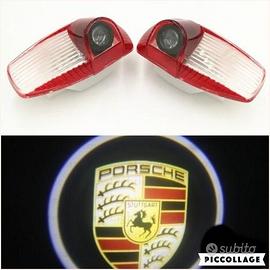 Proiettori Porsche logo LED sottoporta L cortesia