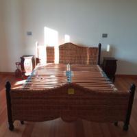 letto matrimoniale struttura in vimini