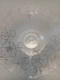 Centro Tavola in Vetro Decorato con Glitter