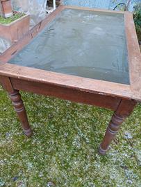 Scrivania/tavolo in legno primi del '900