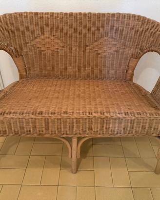 Set completo in vimini/rattan