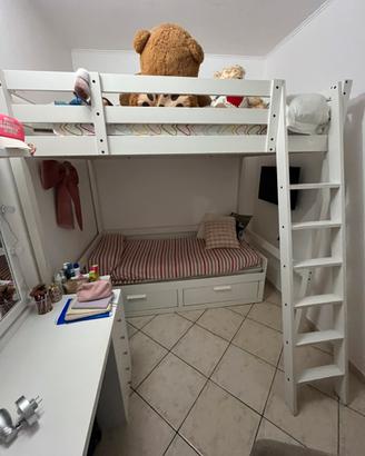 Letto a soppalco IKEA STORÅ bianco 140x200 cm