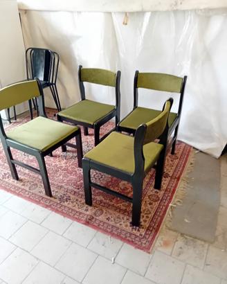 4 sedie modernariato 