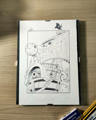 quadretto one piece going merry 18x24 cm