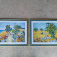 Coppia di quadri a stampa con cornici coordinate