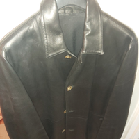 Giacca pelle nera uomo