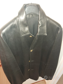 Giacca pelle nera uomo