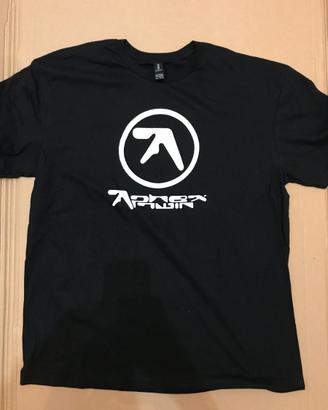 Aphex Twin logo + name black t-shirt