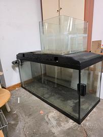 Acquario di 200 litri con vasca filtro