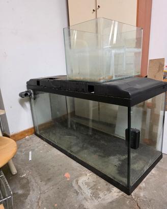 Acquario di 200 litri con vasca filtro