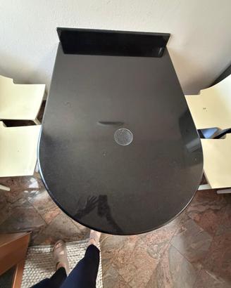 Tavolo in granito nero assoluto lucido