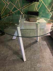 TAVOLO IN CRISTALLO diametro 120 cm
